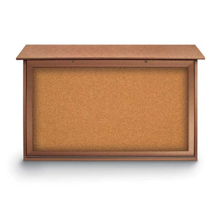 United Visual Products Indoor Enclosed Combo Board, 48"x36", White Frame/Grey & Cinnabar UVCB4836W-GREY-CINNABA